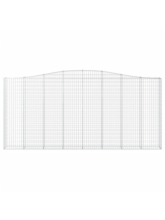 Kaarevat kivikorit 3 kpl 400x30x180/200 cm galvanoitu rauta