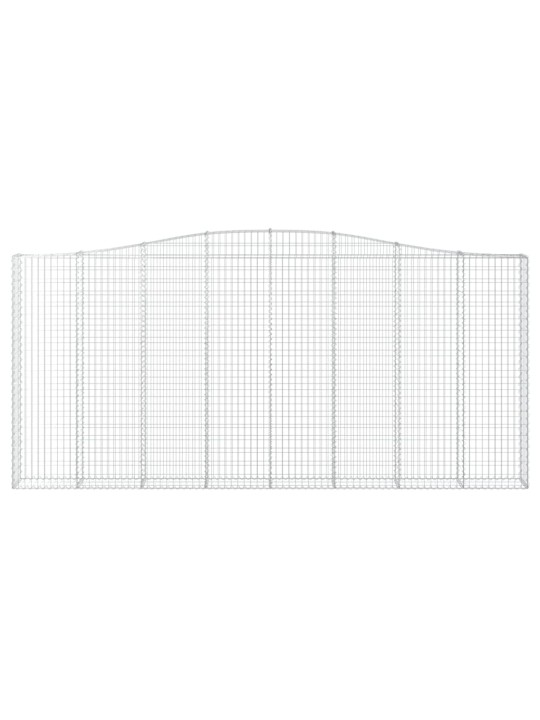 Kaarevat kivikorit 4 kpl 400x30x180/200 cm galvanoitu rauta