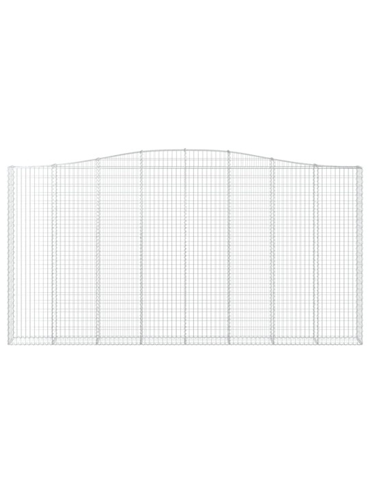 Kaarevat kivikorit 2 kpl 400x30x200/220 cm galvanoitu rauta