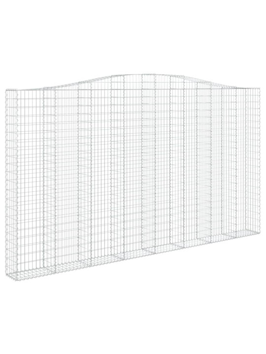 Kaarevat kivikorit 2 kpl 400x30x220/240 cm galvanoitu rauta