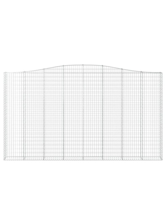 Kaarevat kivikorit 2 kpl 400x30x220/240 cm galvanoitu rauta