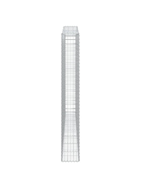 Kaarevat kivikorit 2 kpl 400x30x220/240 cm galvanoitu rauta