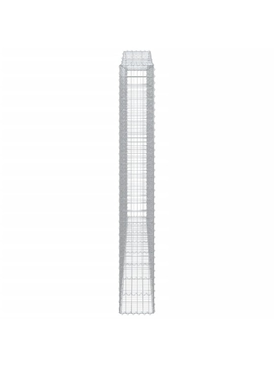 Kaarevat kivikorit 6 kpl 400x30x220/240 cm galvanoitu rauta