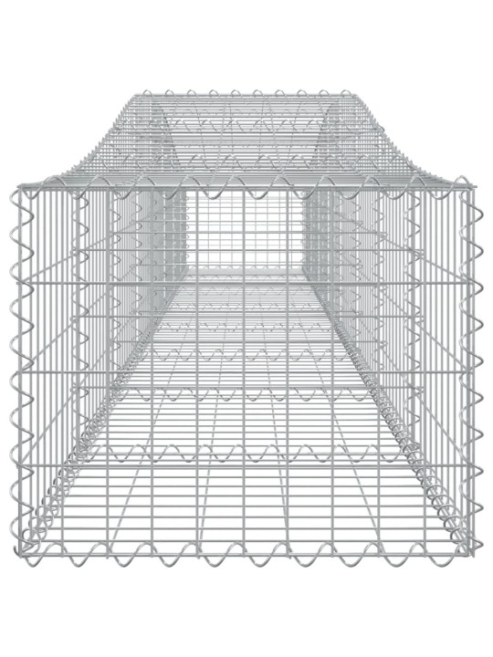 Kaarevat kivikorit 2 kpl 400x50x40/60 cm galvanoitu rauta