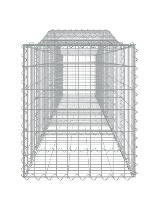 Kaarevat kivikorit 2 kpl 400x50x60/80 cm galvanoitu rauta