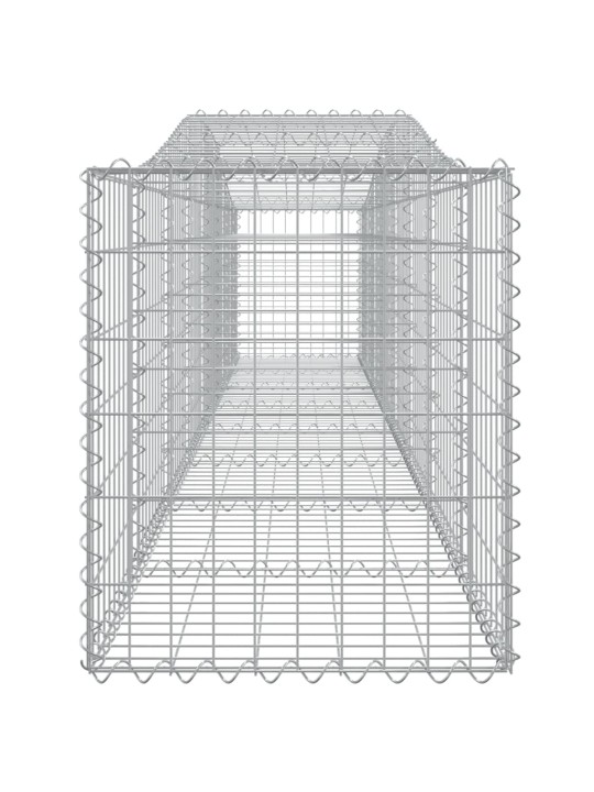 Kaarevat kivikorit 3 kpl 400x50x60/80 cm galvanoitu rauta