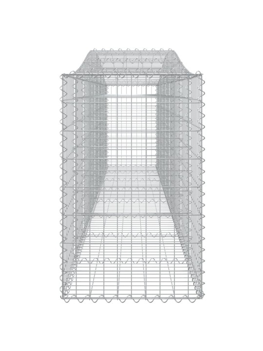 Kaarevat kivikorit 2 kpl 400x50x80/100 cm galvanoitu rauta