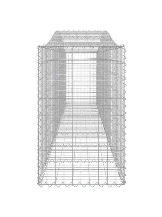 Kaarevat kivikorit 25 kpl 400x50x80/100 cm galvanoitu rauta