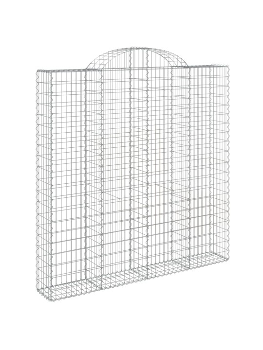 Kaarevat kivikorit 3 kpl 200x30x200/220 cm galvanoitu rauta