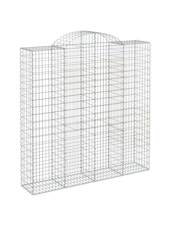 Kaarevat kivikorit 15 kpl 200x50x200/220 cm galvanoitu rauta