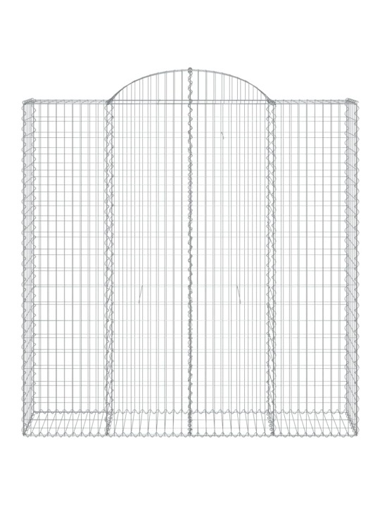 Kaarevat kivikorit 15 kpl 200x50x200/220 cm galvanoitu rauta