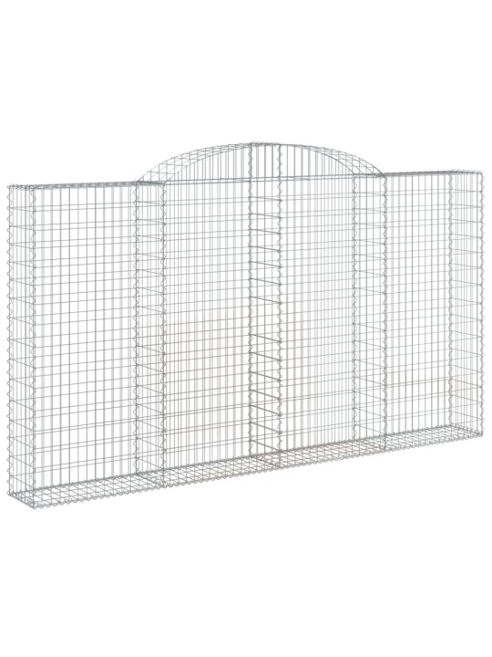 Kaarevat kivikorit 4 kpl 300x30x160/180 cm galvanoitu rauta