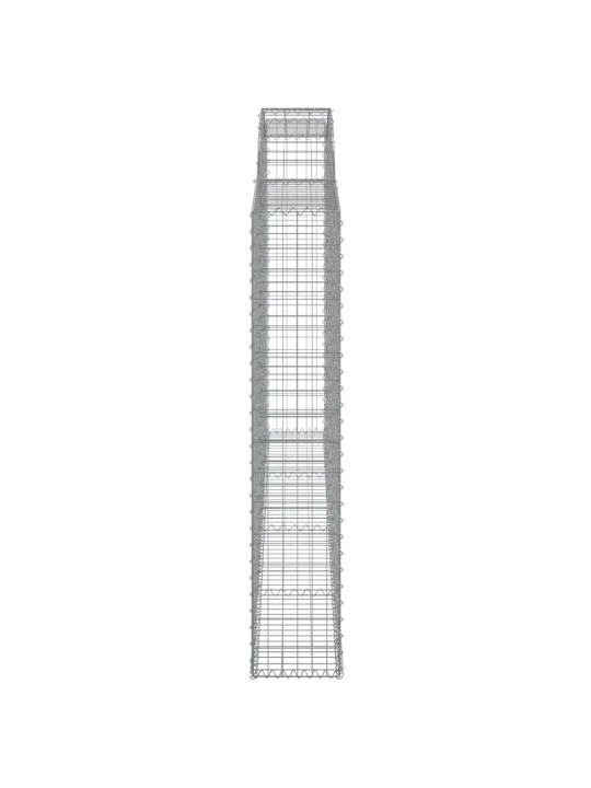 Kaarevat kivikorit 7 kpl 300x30x160/180 cm galvanoitu rauta