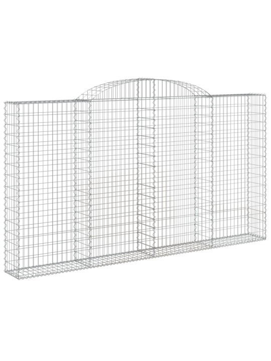 Kaarevat kivikorit 9 kpl 300x30x160/180 cm galvanoitu rauta