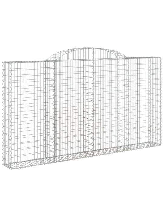 Kaarevat kivikorit 10 kpl 300x30x160/180 cm galvanoitu rauta
