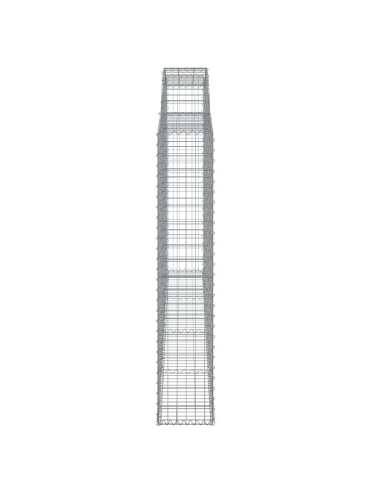 Kaarevat kivikorit 10 kpl 300x30x160/180 cm galvanoitu rauta