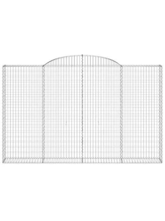 Kaarevat kivikorit 4 kpl 300x30x180/200 cm galvanoitu rauta