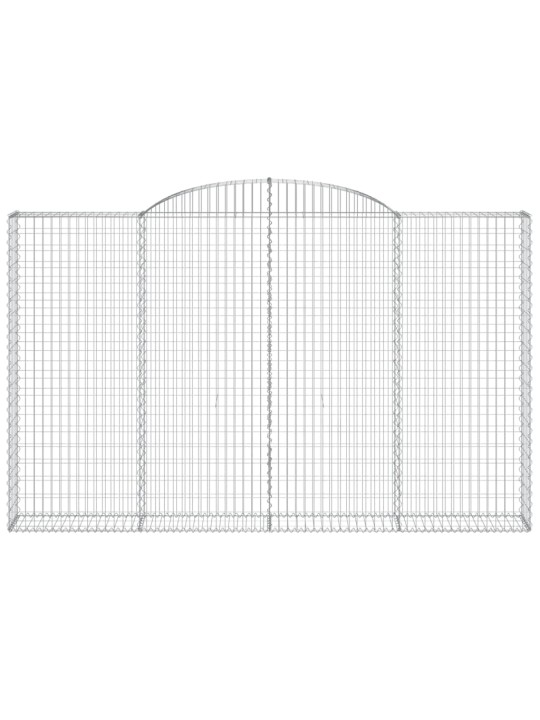 Kaarevat kivikorit 5 kpl 300x30x180/200 cm galvanoitu rauta