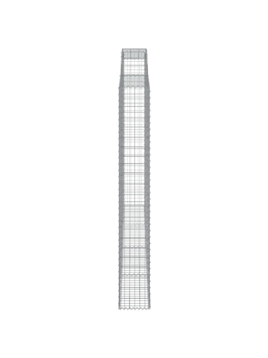 Kaarevat kivikorit 5 kpl 300x30x220/240 cm galvanoitu rauta