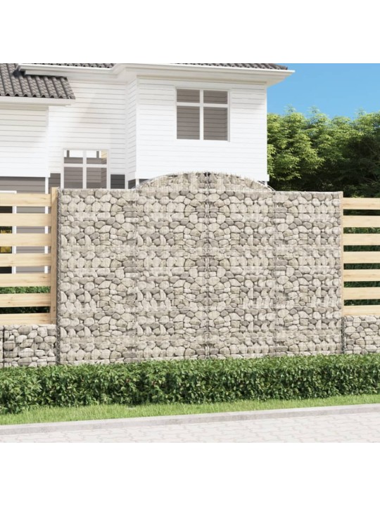 Kaarevat kivikorit 10 kpl 300x50x200/220 cm galvanoitu rauta
