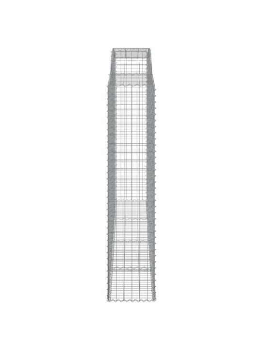 Kaarevat kivikorit 11 kpl 300x50x220/240 cm galvanoitu rauta