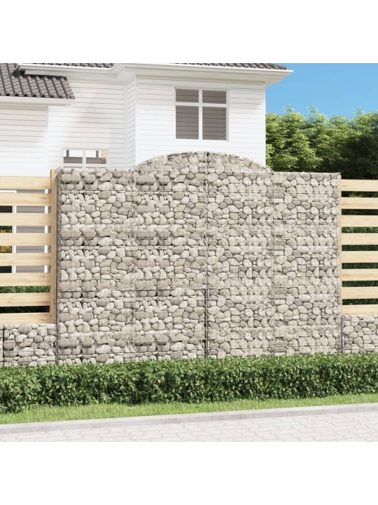 Kaarevat kivikorit 12 kpl 300x50x220/240 cm galvanoitu rauta