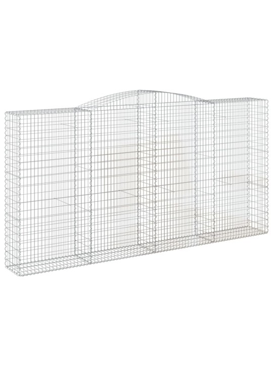 Kaarevat kivikorit 15 kpl 400x50x200/220 cm galvanoitu rauta