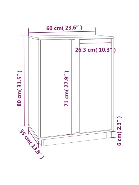 Senkki 60x35x80 cm täysi mänty