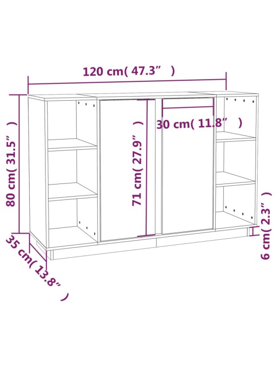 Senkki 120x35x80 cm täysi mänty