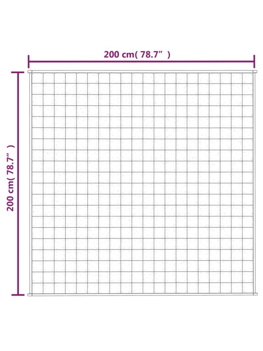 Painopeitto vaalea kerma 200x200 cm 13 kg kangas