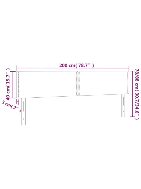 Päätylevyt 2 kpl musta 100x5x78/88 cm keinonahka