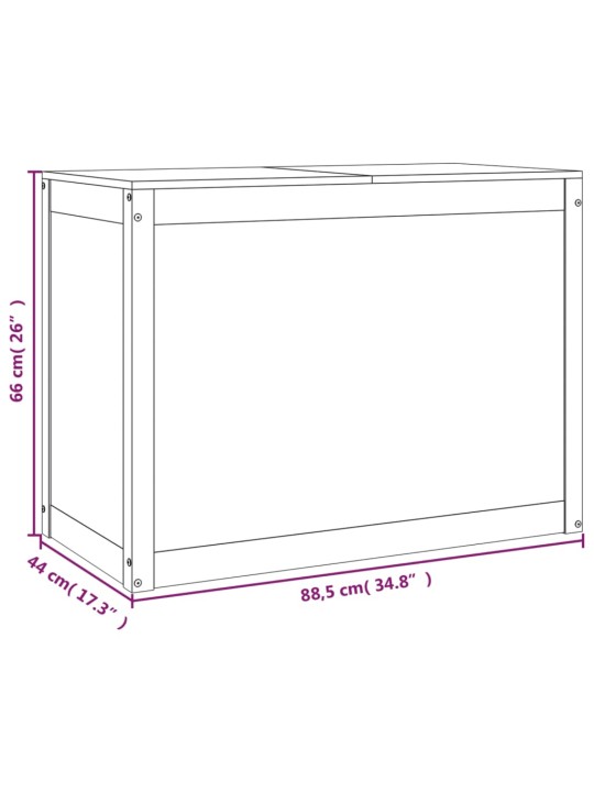 Pyykkilaatikko 88,5x44x66 cm täysi mänty