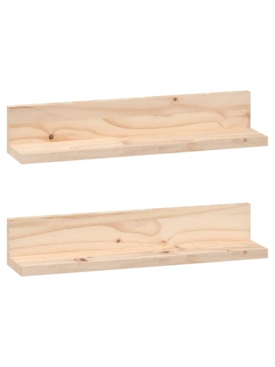 Seinähyllyt 2 kpl 50x11x9 cm täysi mänty