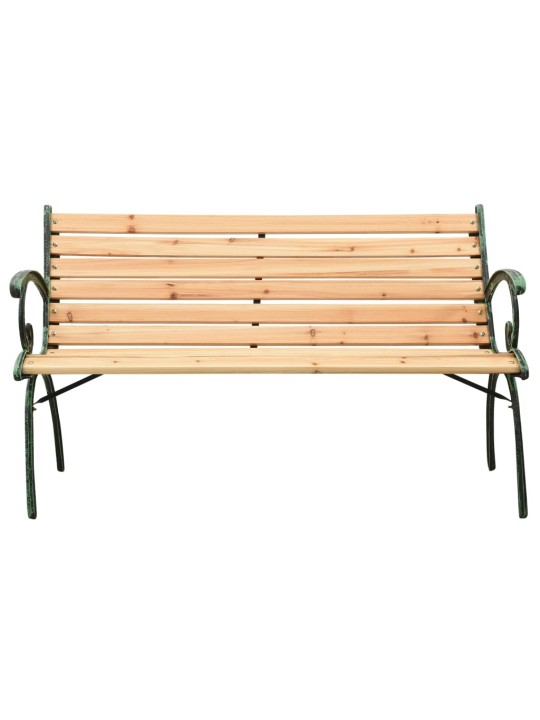 Puutarhapenkki 116 cm valurauta ja täysi kuusi