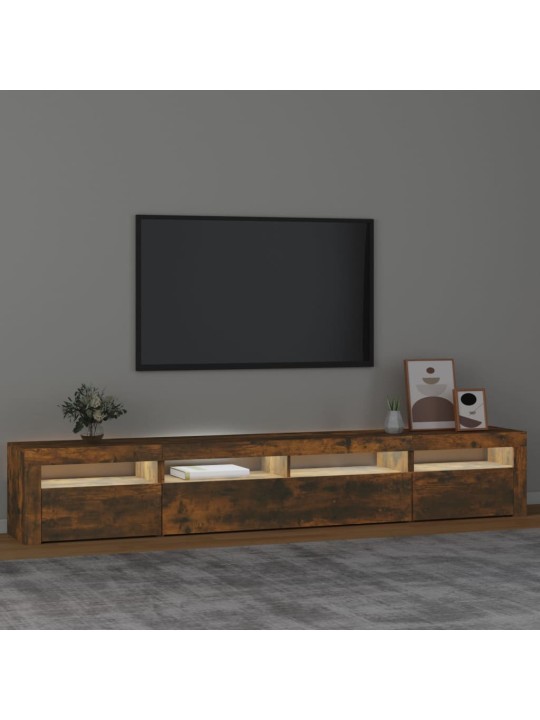 TV-taso LED-valoilla savutammi 240x35x40 cm