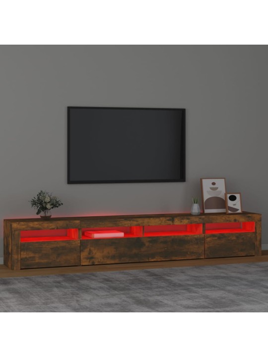 TV-taso LED-valoilla savutammi 240x35x40 cm