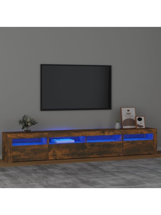 TV-taso LED-valoilla savutammi 240x35x40 cm