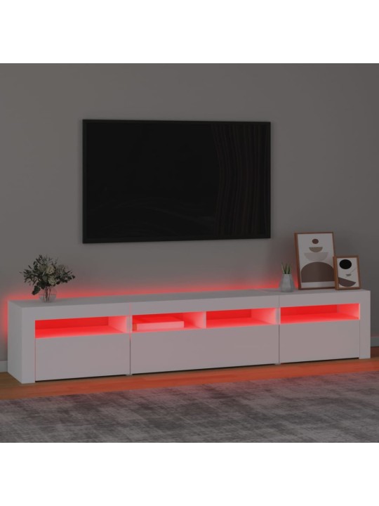 TV-taso LED-valoilla musta 210x35x40 cm