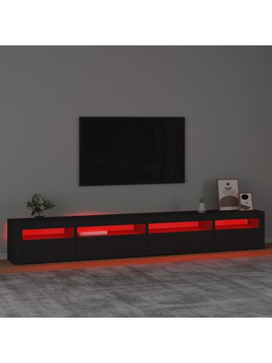 TV-taso LED-valoilla musta 270x35x40 cm