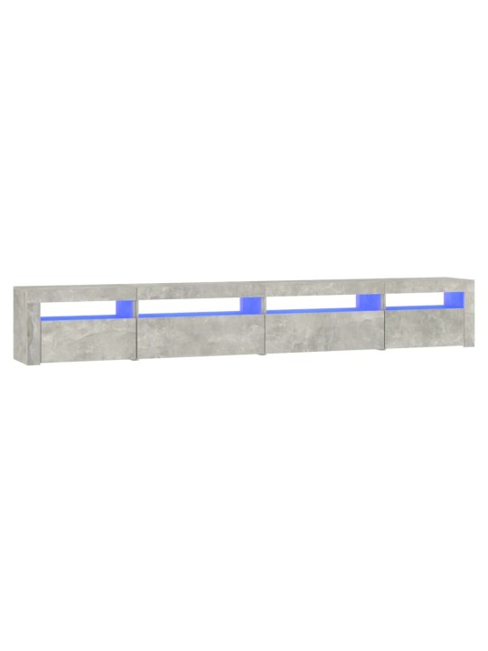 TV-taso LED-valoilla betoninharmaa 270x35x40 cm