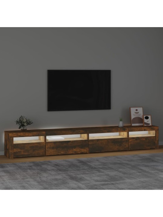 TV-taso LED-valoilla savutammi 270x35x40 cm