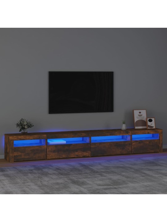 TV-taso LED-valoilla savutammi 270x35x40 cm