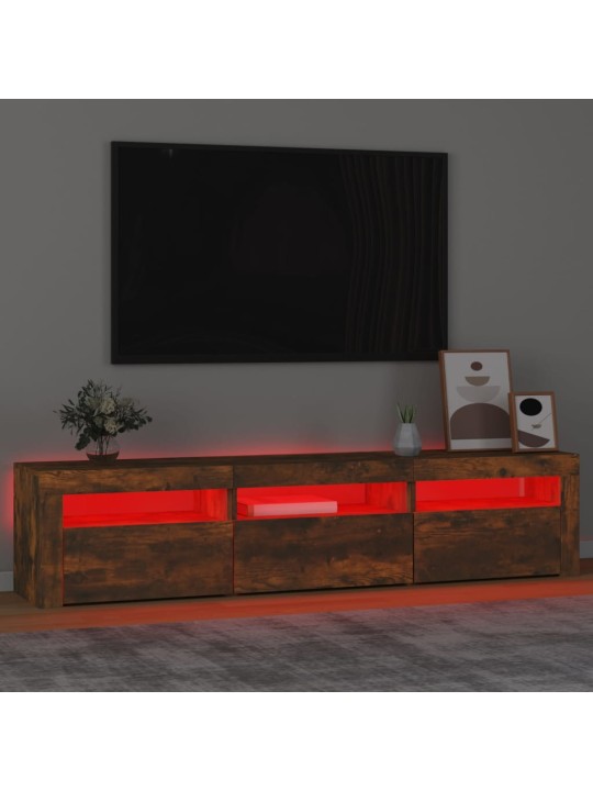 TV-taso LED-valoilla savutammi 180x35x40 cm