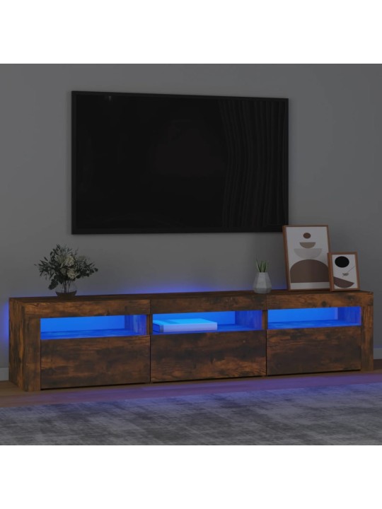 TV-taso LED-valoilla savutammi 180x35x40 cm