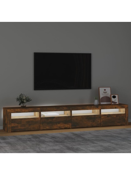 TV-taso LED-valoilla savutammi 240x35x40 cm