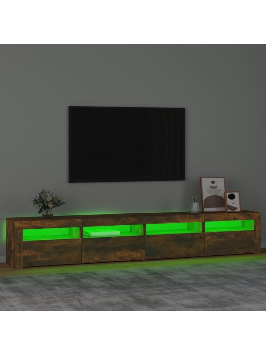 TV-taso LED-valoilla savutammi 240x35x40 cm