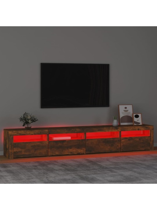 TV-taso LED-valoilla savutammi 240x35x40 cm