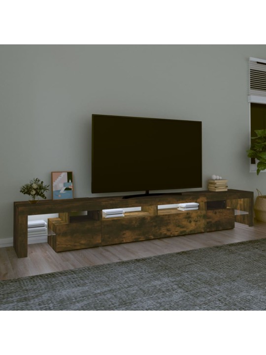 TV-taso LED-valoilla savutammi 260x36,5x40 cm