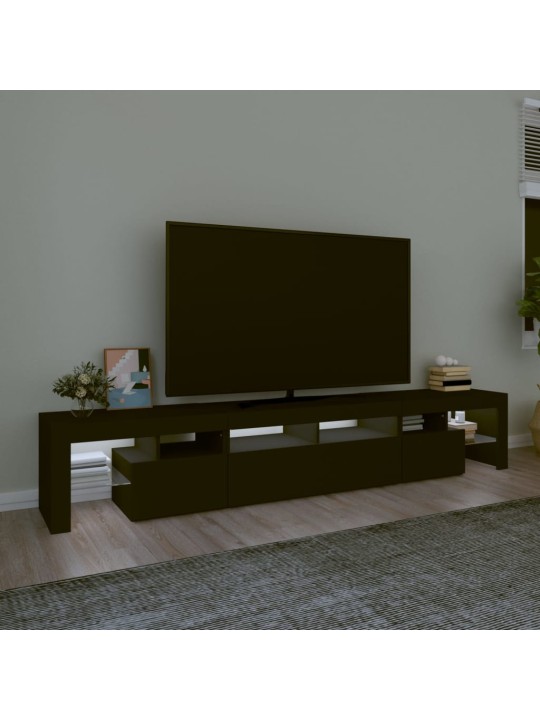 TV-taso LED-valoilla musta 230x36,5x40 cm