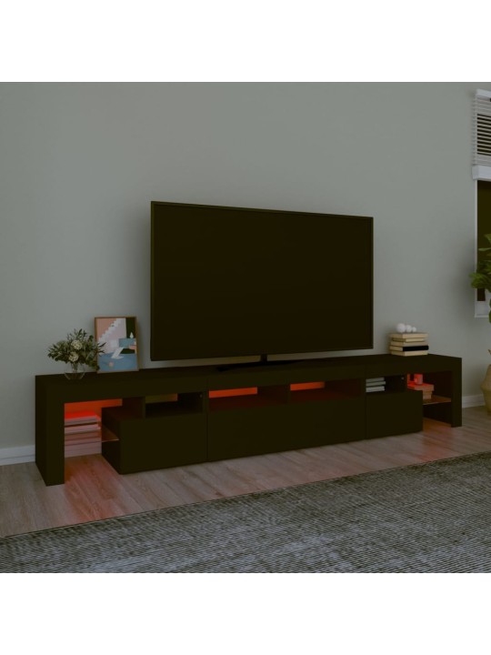 TV-taso LED-valoilla musta 230x36,5x40 cm